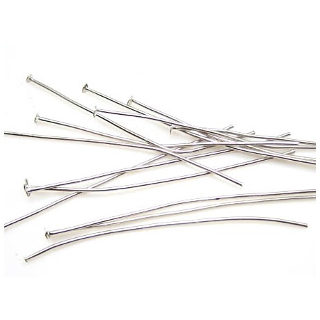 Perlestav 5 cm sølv - 30 stk