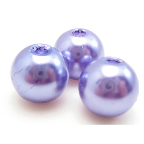 Voks perle 10 mm lilla - 10 stk
