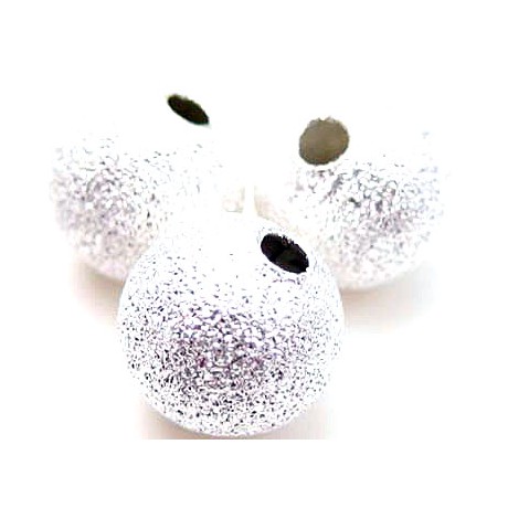 Sølv stardust 8mm - 4 stk