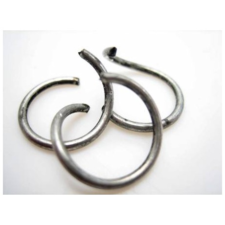 O-Ringe antik sølv 5mm indvendig - 8 stk