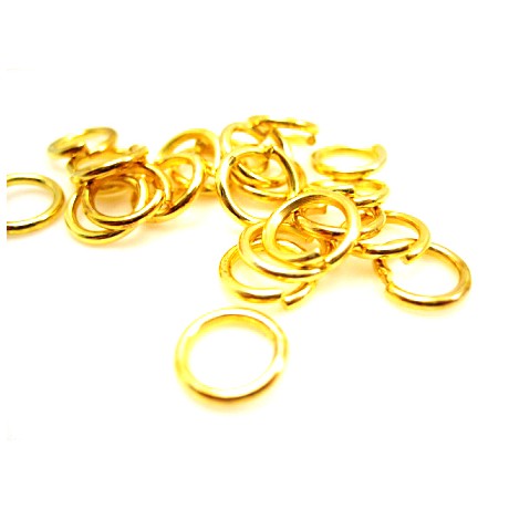 O-ring guld pl. 8 / 6 mm indv mål - 20 stk