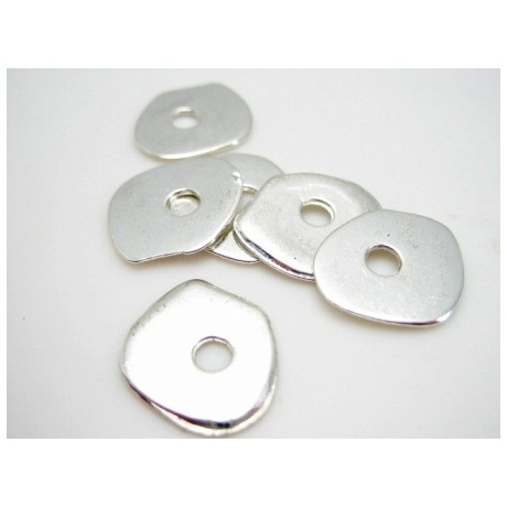 Metal skiver ca 13 mm / 2,5 mm hul - 6 stk