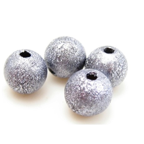 Silkebørstet koks grå 8 mm - 4 stk