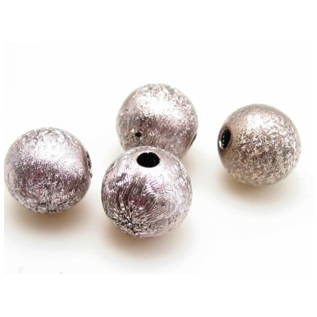 Silkebørstet lys lilla 8 mm - 4 stk