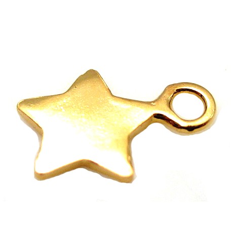 Sterling sølv med guld belægning stjerne 6mm