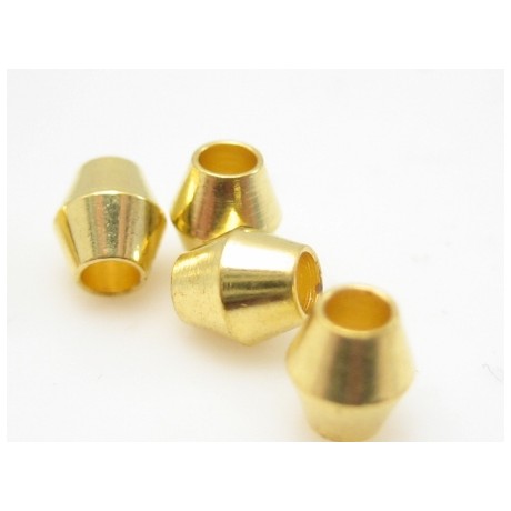Messing guld på 4 mm / 1,5 mm  - 20 stk