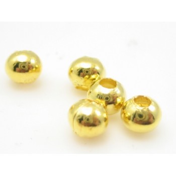 Messing rund guld  4 mm / 1,5 mm  - 30 stk