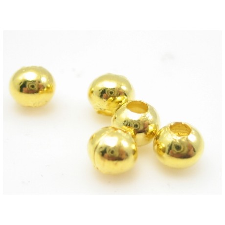 Messing rund guld  4 mm / 1,5 mm  - 30 stk
