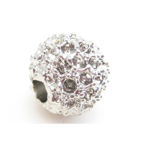 Metal perle med møsnter 10 mm