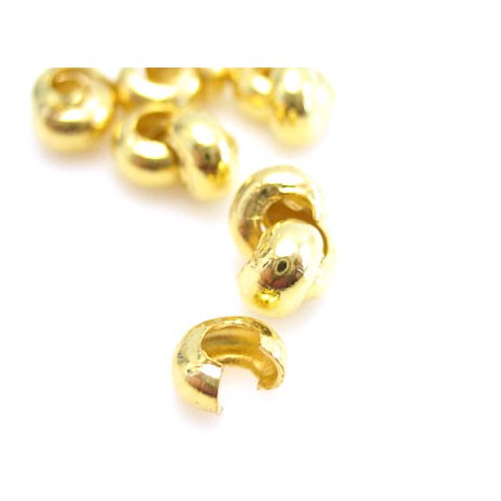 Knude skjuler 3 mm guld  - 20 stk