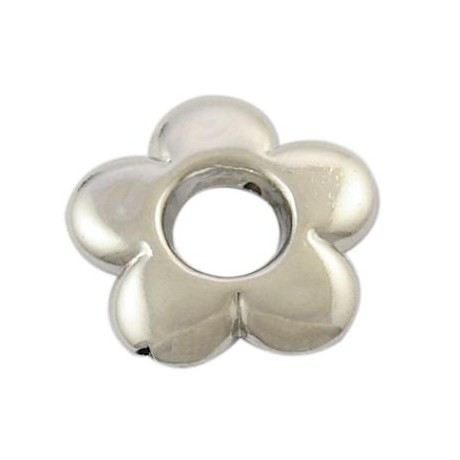 Sølv blomst 20 mm - 2 stk