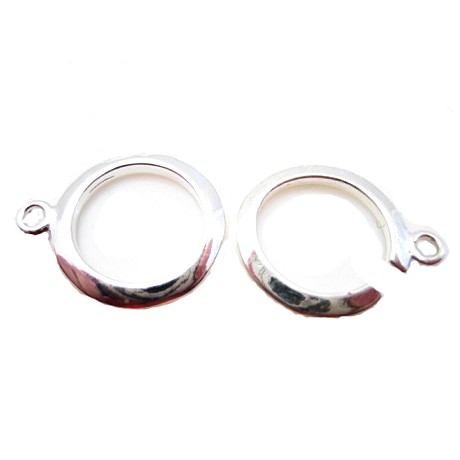 Bidsel sølv belagt lås 14 mm