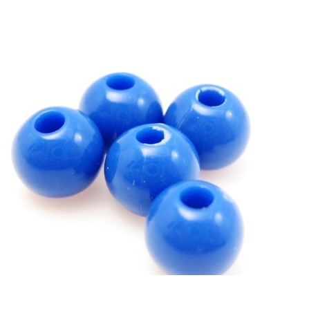 Akryl perle blå 6mm - 30 stk