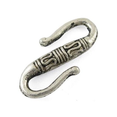 Krog i Tibet sølv 22 x 6 mm - 2 STK