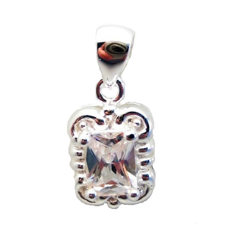 Sterling S925 sølv vedhæng med krystal