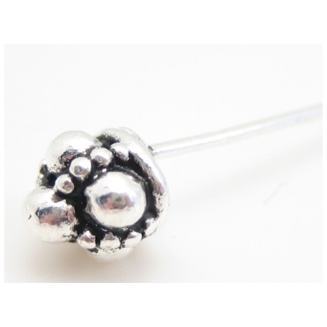 Smuk sølv belagt perlestav 6 cm