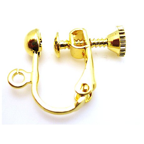 Skrue ørering guld - 1 par