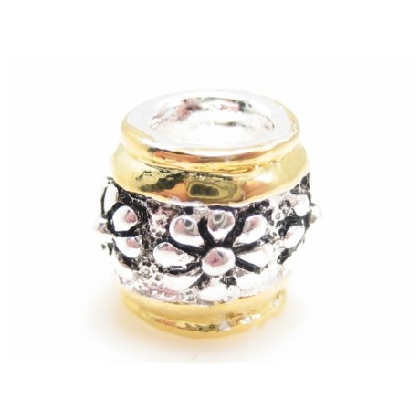 Flot guld / sølv led med blomster