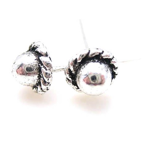 Sølv  perlestav 55 mm - 2 STK