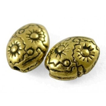 Guld perle 8 mm - 5 stk