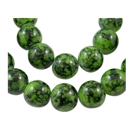 Glas perle grøn 10 / 2mm - 8 stk