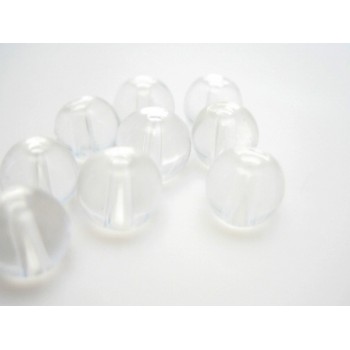 Glas perle 6 mm - klar - 15 stk