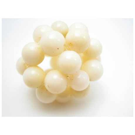 Koral bær råhvid 20 mm - Håndlavet