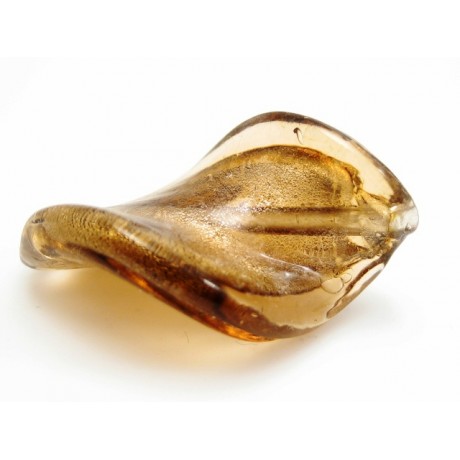 Twisted brun glas perle 30 mm