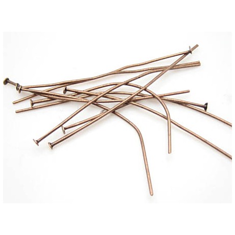 Perlestav kobber med fladt hoved 55 x 0,7 - 10 stk