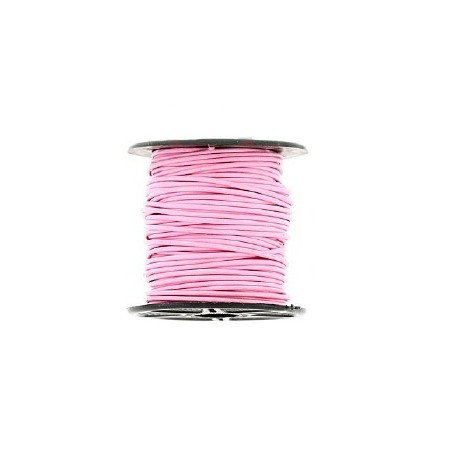 Læder snøre 2mm - rosa - 1m