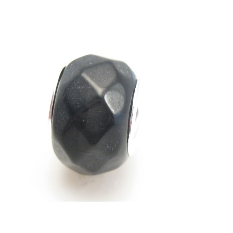 Ametyst slebet med sølv belagt kerne