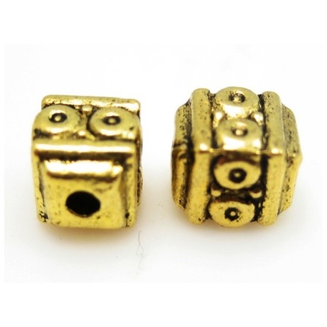 Metal guld perler - 3 stk
