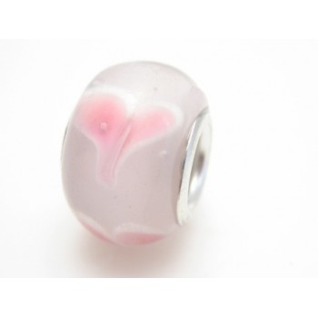 Hjerte glas led i rosa