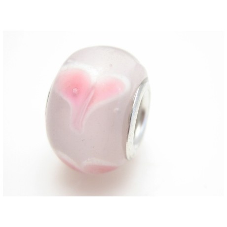 Hjerte glas led i rosa