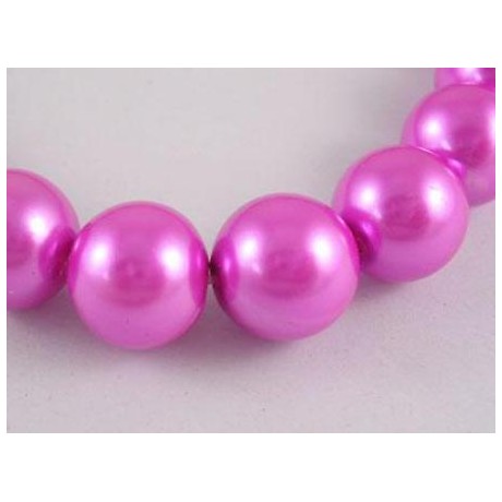 Glas voks perle pink 6 / 1 mm - 50 stk