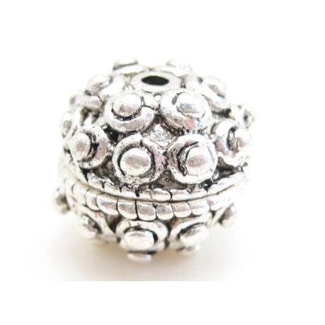 Eksklusiv håndlavet metal perle 14 / 1,2