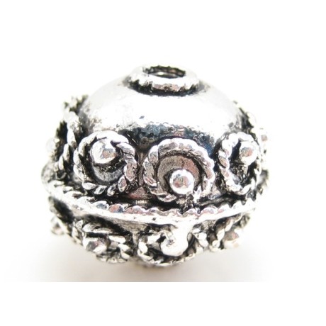 Eksklusiv håndlavet metal perle  17 / 3