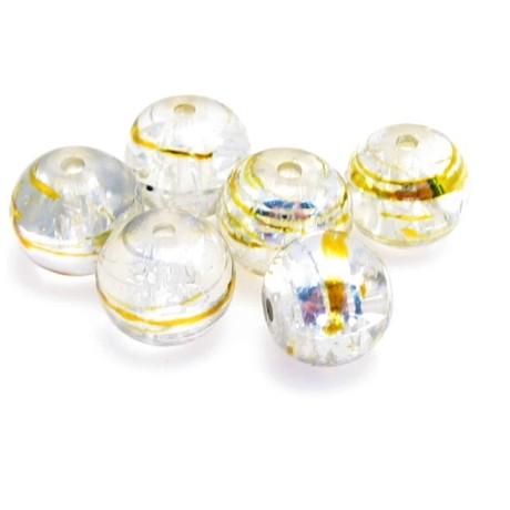 Glas perler klar 8 / 1 mm - 20 stk