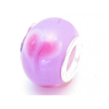 Glas led lilla med hjerte