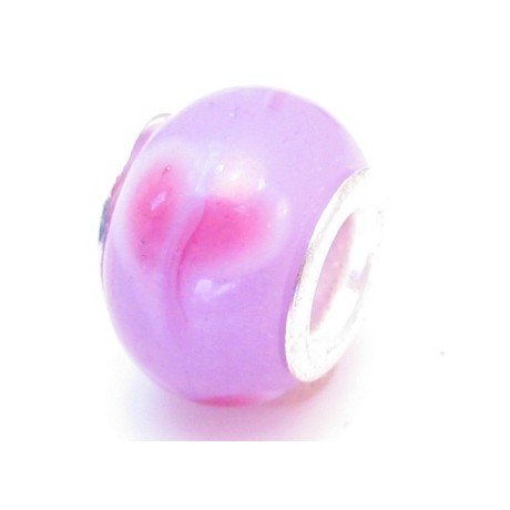 Glas led lilla med hjerte