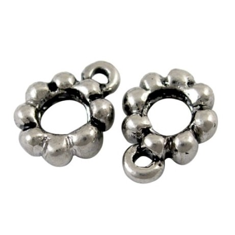 Vedhængeperle i tibet sølv 8,5 / 4 mm - 2 stk