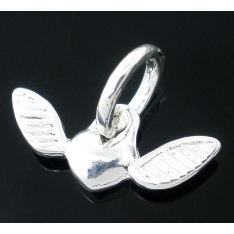 Vinger og hjerte i sølv plate - 20 mm