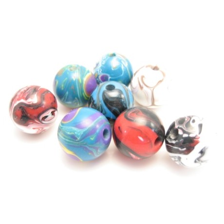 Flotte mix perler 16 / 3  mm - 20 stk