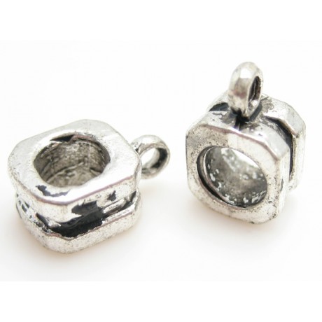 Vedhængsperle i tibet sølv - 2 stk