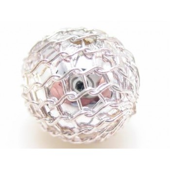 Sølv net perle 10 mm