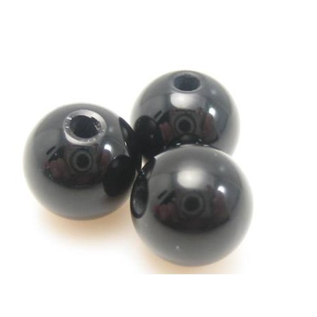 Agat sort  6 mm - 6 stk