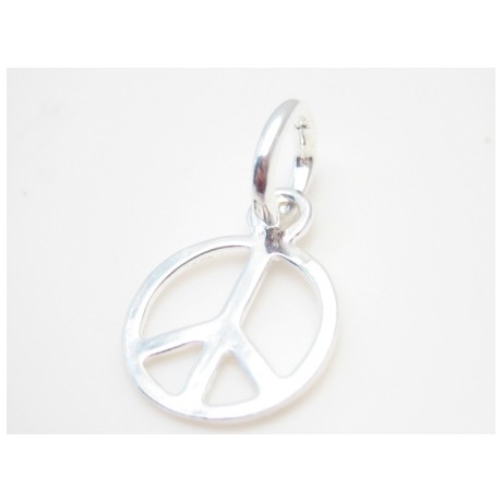 Peace tegn i sølv plate