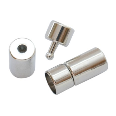 Stål lås med enderør  9 mm indvendig hul - 1 sæt