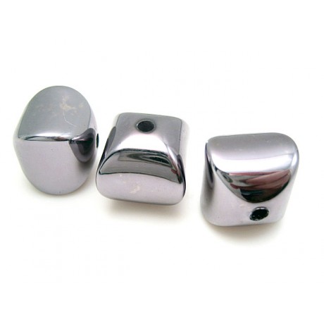 Buet kube i sort metalic  16 / 2,5 mm - 2 STK SUPER PRIS