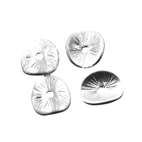 Chips sølv 9,5 mm - 4 stk